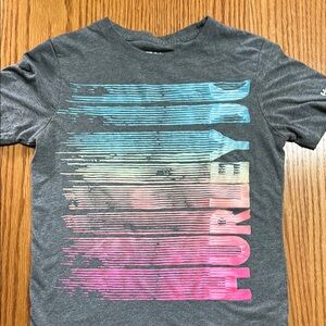 Hurley Charcoal Tee with Vibrant Graphic